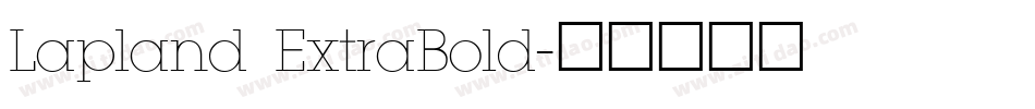 Lapland ExtraBold字体转换